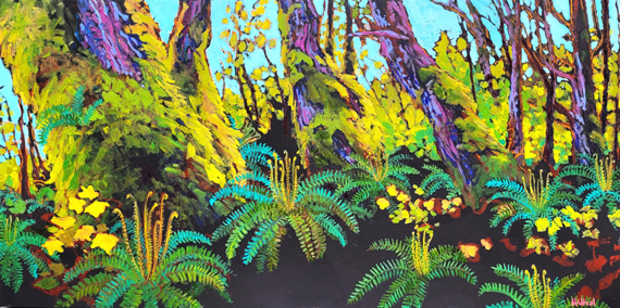 Old Grove 48x24in Acrylic Oil and Wax, $2500